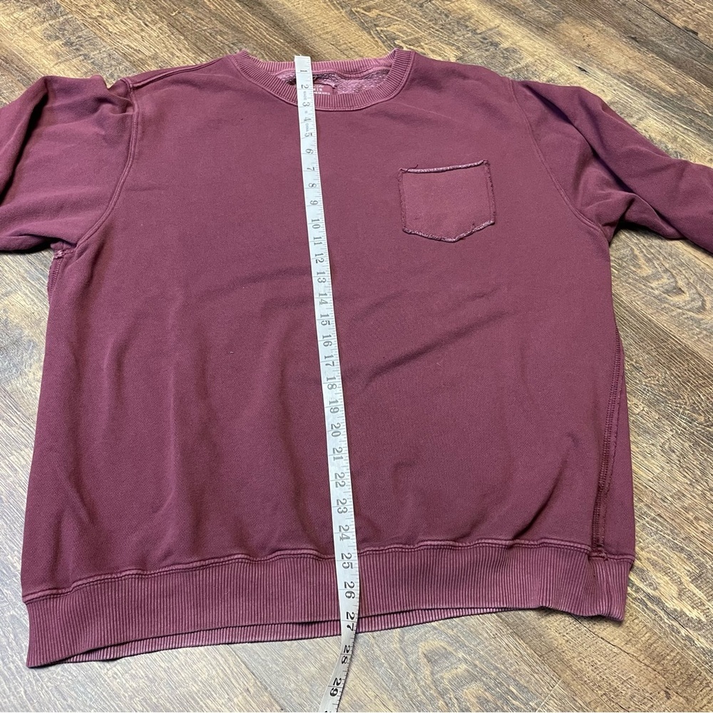 Aerie The Chill Crewneck Sweatshirt Women Medium Oversized Wine Long Sleeve Cozy - Picture 5 of 11